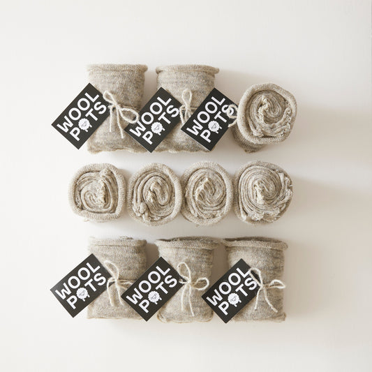 Pack of 100 biodegradable wool plant pots for gardeners and growers