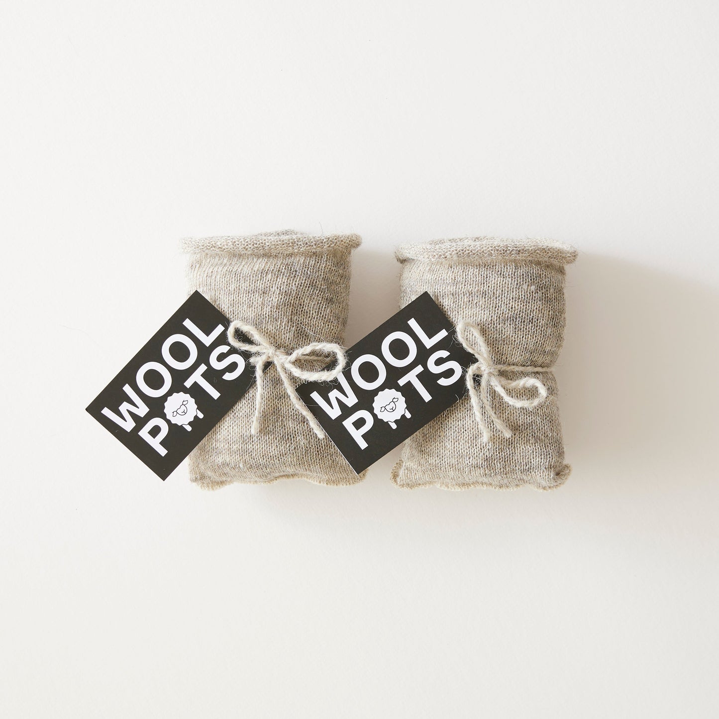 Pack of 20 biodegradable wool plant pots for sustainable gardening