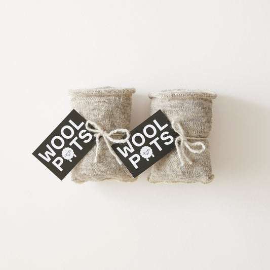 Pack of 20 biodegradable wool plant pots for sustainable gardening