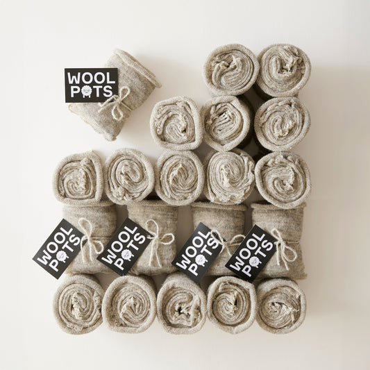 Pack of 200 biodegradable wool plant pots for seed starting